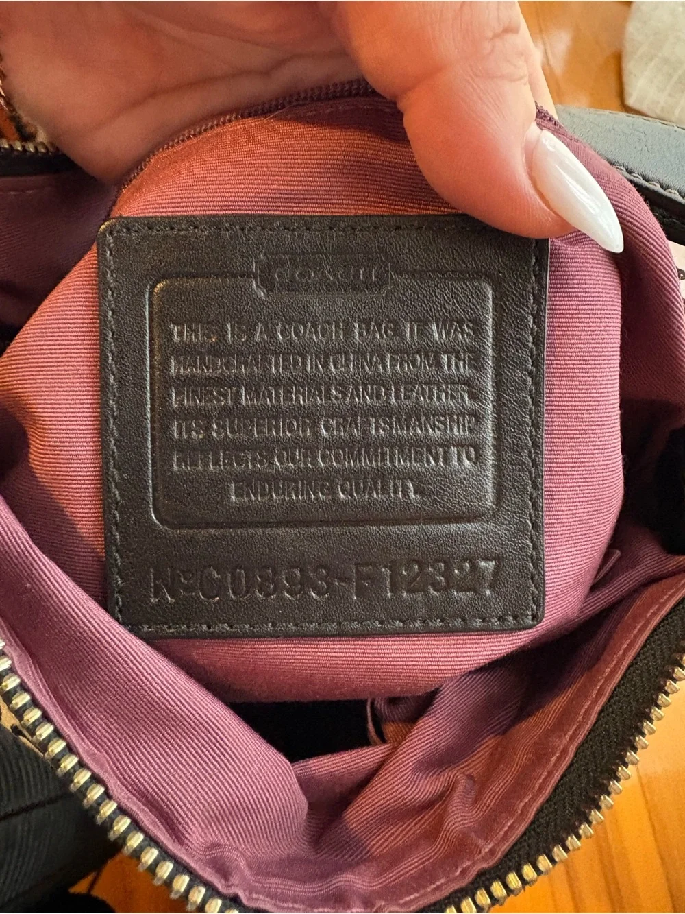 Coach Black and Gray Signature Canvas Shoulder Bag